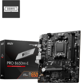MSI PRO B650M-E DDR5 AMD B650 AM5 Soket DDR5 6800+(OC)MHz mATX Anakart