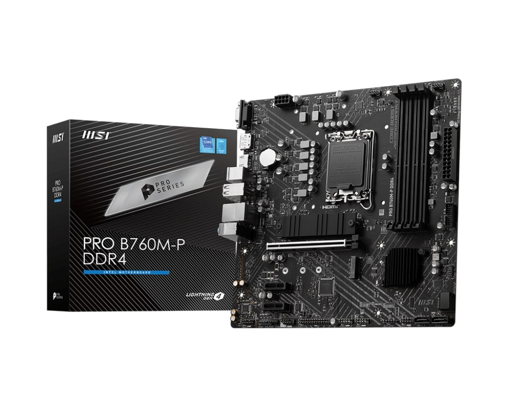 MSI PRO B760M-B DDR4 Intel B760 Soket 1700 DDR4 4800MHz mATX Gaming (Oyuncu) Anakart