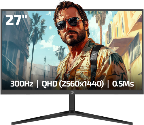 GamePower Rapid Q-MAX 27″ 0.5ms QHD 300Hz Fast IPS 10 Bit RGB Pivot Speaker Gaming Monitör (Sıfır Ölü Piksel Garantili)