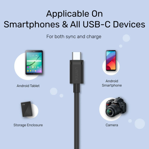 Unitek USB 3.0 to Type-C 1.5Mt Şarj Kablosu (C14103BK-1.5M)