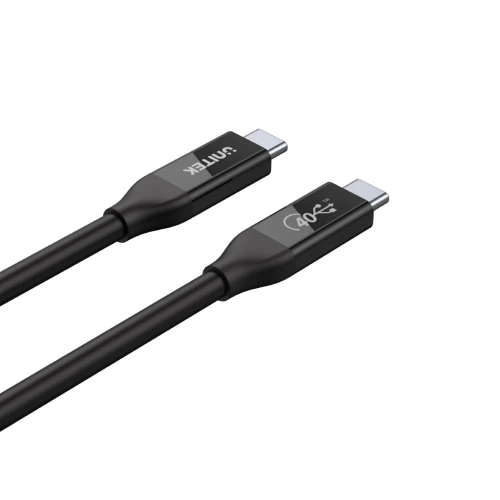 Unitek Type-C to Type-C USB4 Thunderbolt 0.8Mt (8K60Hz ve 40Gbps Görüntü Aktarımı) Hızlı Şarj Kablosu (C14100BK-0.8M)
