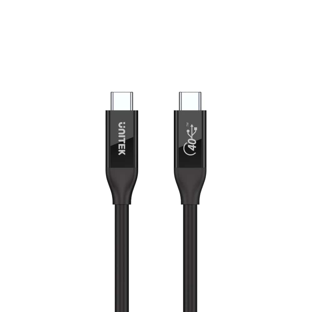 Unitek Type-C to Type-C USB4 Thunderbolt 0.8Mt (8K60Hz ve 40Gbps Görüntü Aktarımı) Hızlı Şarj Kablosu (C14100BK-0.8M)