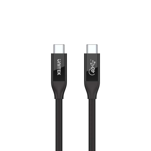 Unitek Type-C to Type-C USB4 Thunderbolt 0.8Mt (8K60Hz ve 40Gbps Görüntü Aktarımı) Hızlı Şarj Kablosu (C14100BK-0.8M)