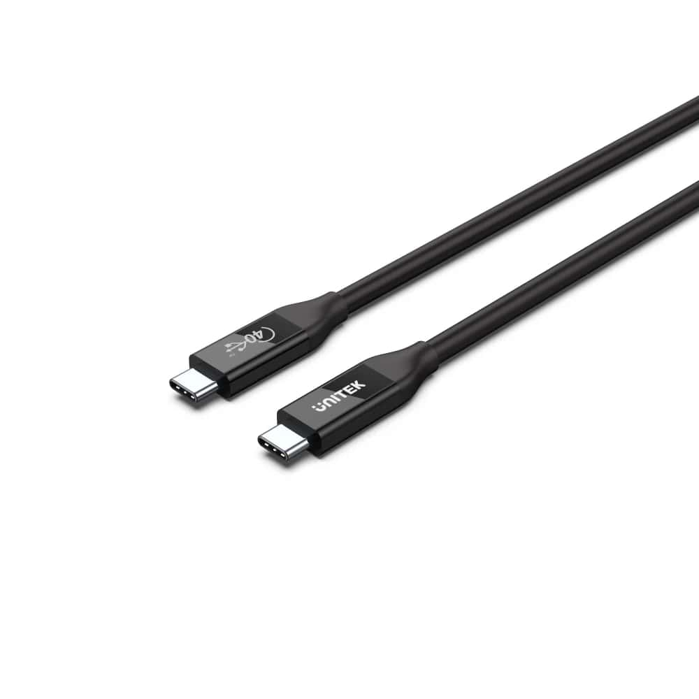 Unitek Type-C to Type-C USB4 Thunderbolt 0.8Mt (8K60Hz ve 40Gbps Görüntü Aktarımı) Hızlı Şarj Kablosu (C14100BK-0.8M)