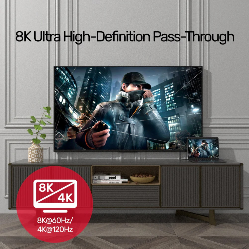 Unitek Type-C to Type-C USB4 Thunderbolt 0.8Mt (8K60Hz ve 40Gbps Görüntü Aktarımı) Hızlı Şarj Kablosu (C14100BK-0.8M)