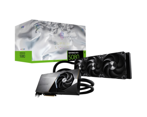 MSI GeForce RTX 5080 16G SUPRIM LIQUID SOC 16GB GDDR7 512 Bit DLSS 4 Sıvı Soğutuculu Gaming (Oyuncu) Ekran Kartı