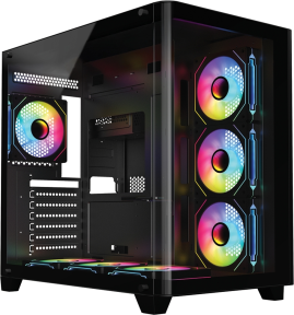 Frisby FC-9545G 7x120mm RGB FAN Mid Tower ATX Siyah Gaming (Oyuncu) Kasa