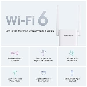 Mercusys ME70X Wi-Fi 6 Menzil Genişletici