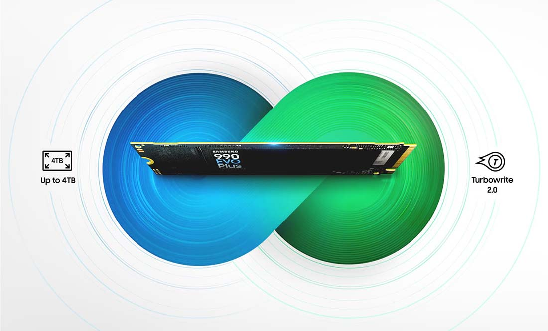 Samsung 990 EVO PLUS MZ-V9S1T0BW 1TB 7150/6300 MB/sn PCIe NVMe M.2 SSD Disk