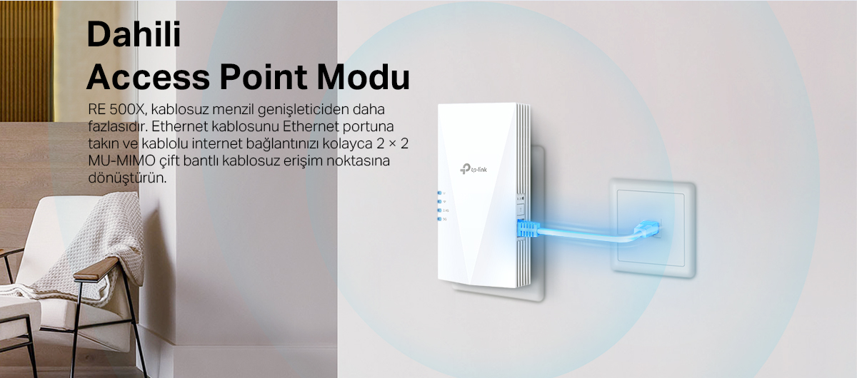 TP-Link RE500X AC1200 Wi-Fi 6 Menzil Genişletici