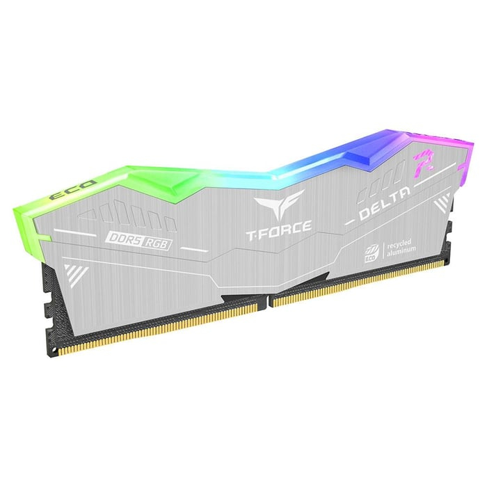 Team T-Force DELTA RGB ECO SİLVER 64 GB (2X32GB) 6000 MHz DDR5 CL38 Beyaz Gaming Ram (FF2D564G6000HC38JDC01)
