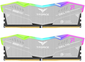 Team T-Force DELTA RGB ECO SILVER 32 GB (2X16GB) 6000 MHz DDR5 CL38 Beyaz Gaming Ram (FF2D532G6000HC38JDC01)