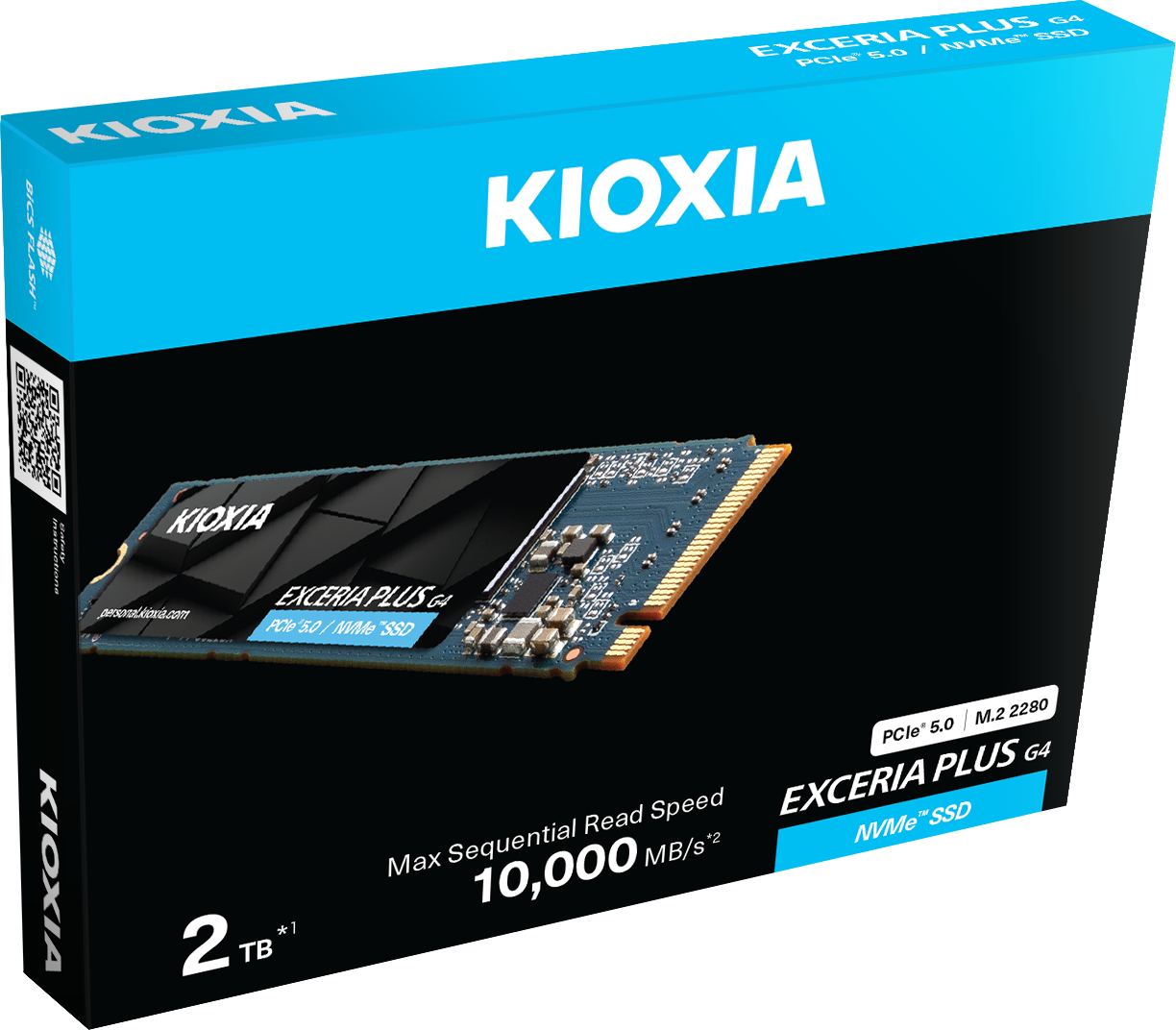 Kioxia Exceria Plus G4 LVD10Z002TG8 2TB Gen5 10000/8200MB/sn NVMe PCIe M.2 SSD