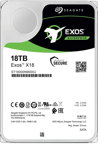 Seagate Exos ST18000NM000J 18TB  7200RPM 256MB SATA Harddisk