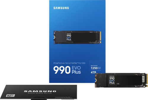 Samsung 990 EVO PLUS MZ-V9S4T0BW  4TB 7250/6300 MB/sn PCIe NVMe M.2 SSD Disk