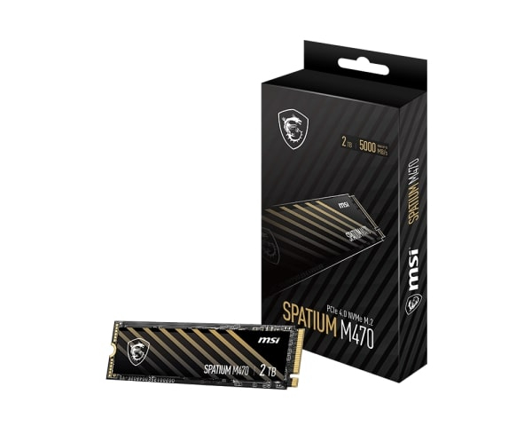 MSI Spatium M470 PRO 2TB 6000/5000MB/s PCIe Gen 4.0 NVMe M.2 SSD Disk