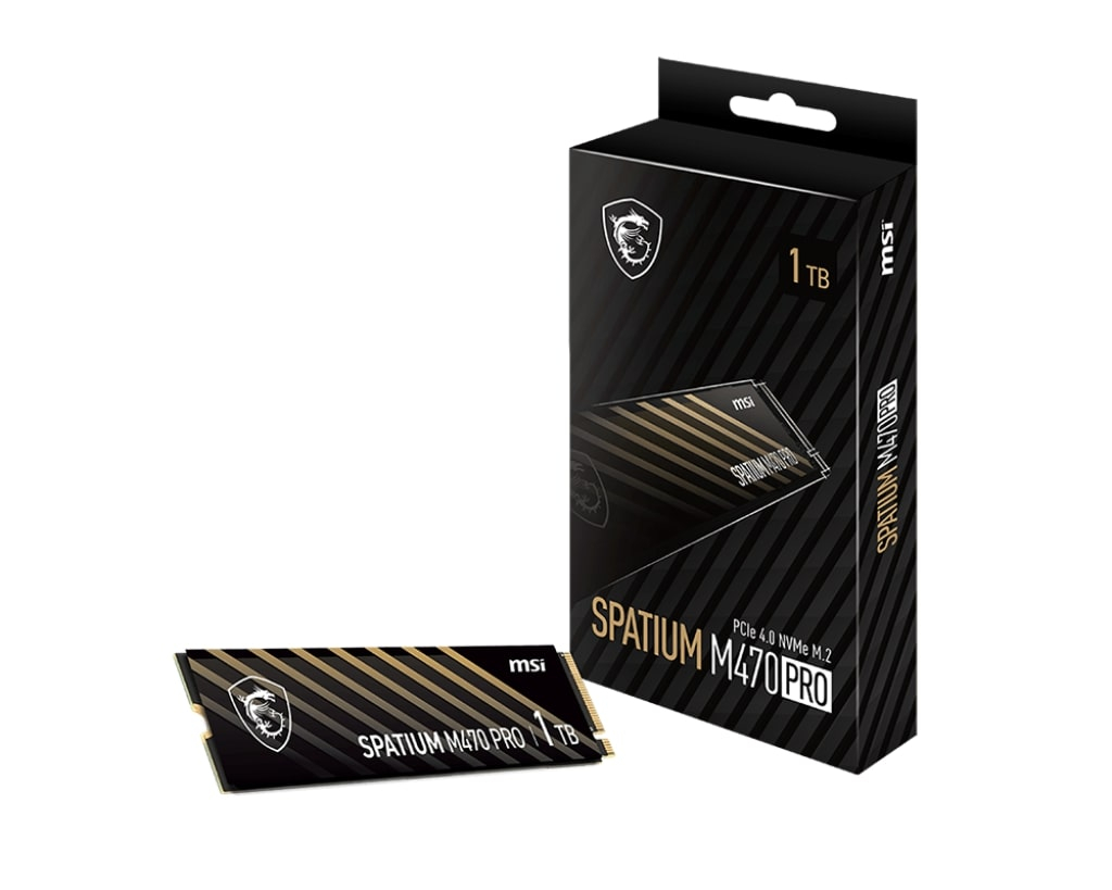 MSI Spatium M470 PRO 1TB 6000/5000MB/s PCIe Gen 4.0 NVMe M.2 SSD Disk