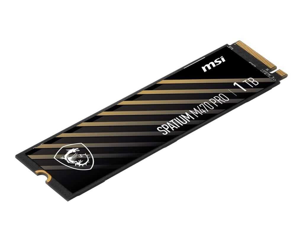 MSI Spatium M470 PRO 1TB 6000/5000MB/s PCIe Gen 4.0 NVMe M.2 SSD Disk