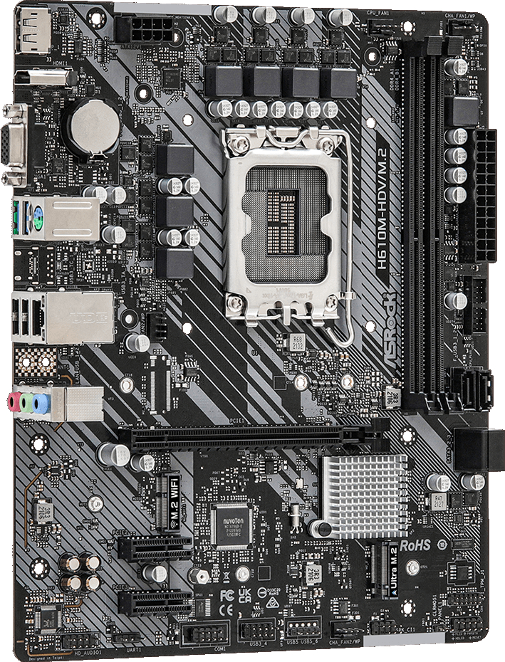 Asrock H610M-HDV/M.2+D5 M.2 HDMI VGA DP Micro ATX 1700p Gaming (Oyuncu) Anakart (90-MXBM50-A0UAYZ)