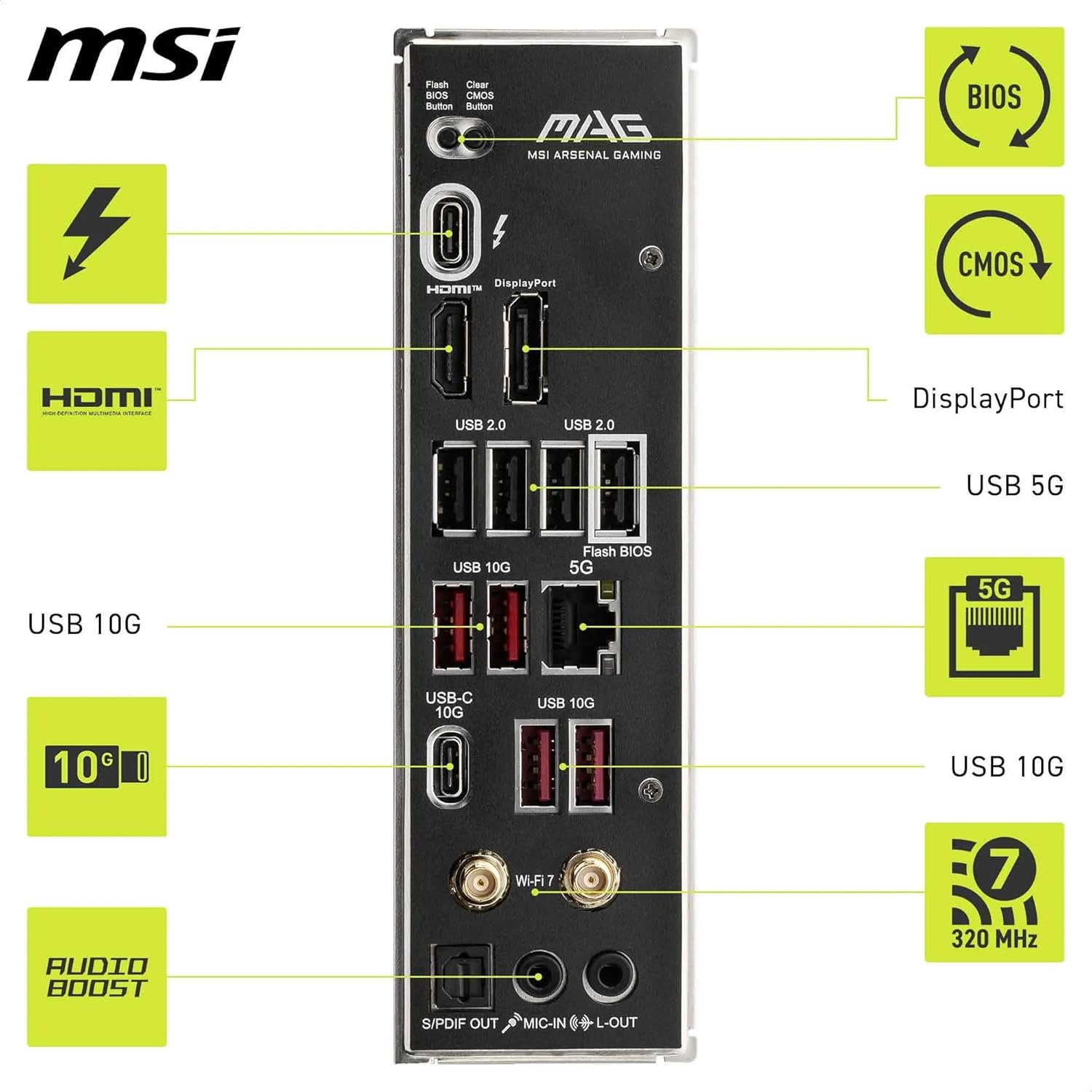 Msı MAG B860 TOMAHAWK WIFI Intel B860 Soket 1851 DDR5 9200+(OC)MHz ATX Gaming (Oyuncu) Anakart