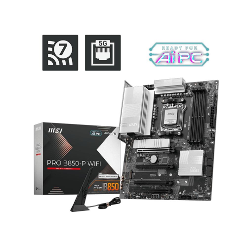 MSI PRO B850-P WIFI AMD B850 Soket AM5 DDR5 8200+(OC)MHz ATX Gaming (Oyuncu) Anakart