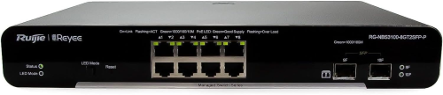 Ruijie Reyee RG-NBS3100-8GT2SFP-P 8XGE-2XGE/SFP 10 Port Gigabit Yönetilebilir PoE Switch