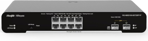 Ruijie Reyee RG-NBS3100-8GT2SFP-P 8XGE-2XGE/SFP 10 Port Gigabit Yönetilebilir PoE Switch