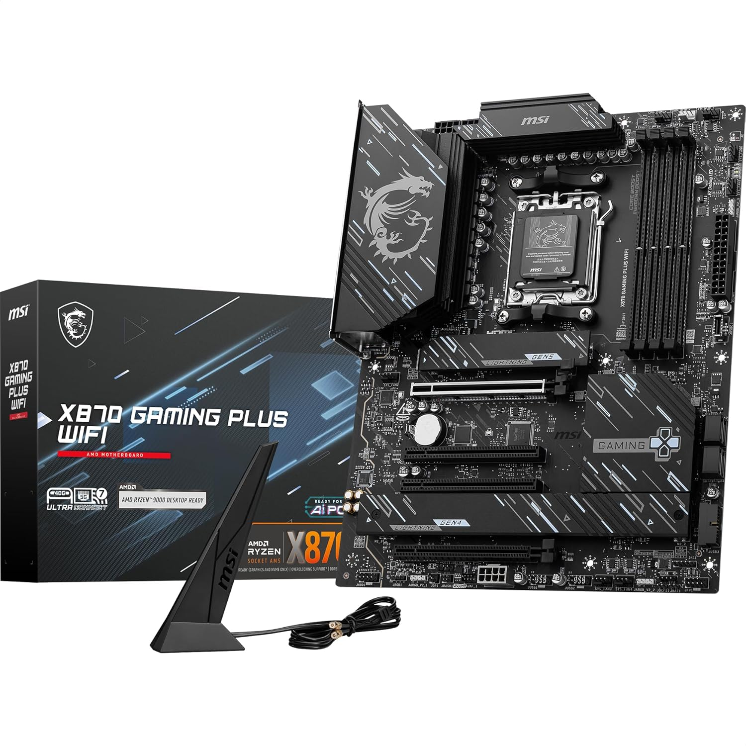 MSI X870 GAMING PLUS WIFI AMD X870 Soket AM5 DDR5 8200(OC)MHz ATX Gaming (Oyuncu) Anakart