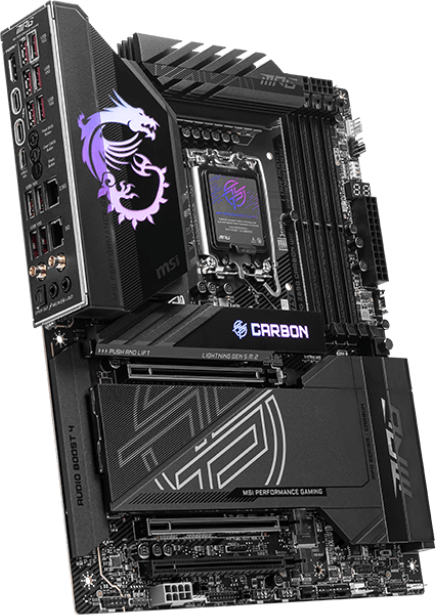 MSI MPG Z890 Carbon WIFI Soket 1851 DDR5 9200MHZ(OC) WIFI 7 ATX Gaming (Oyuncu) Anakart