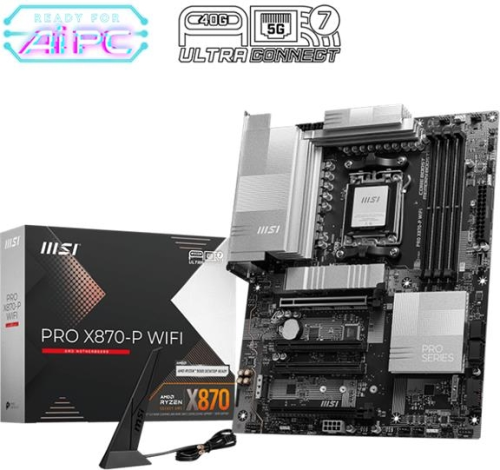 MSI PRO X870-P WIFI AMD X870 Soket AM5 DDR5 8200(OC)MHz ATX Gaming (Oyuncu) Anakart