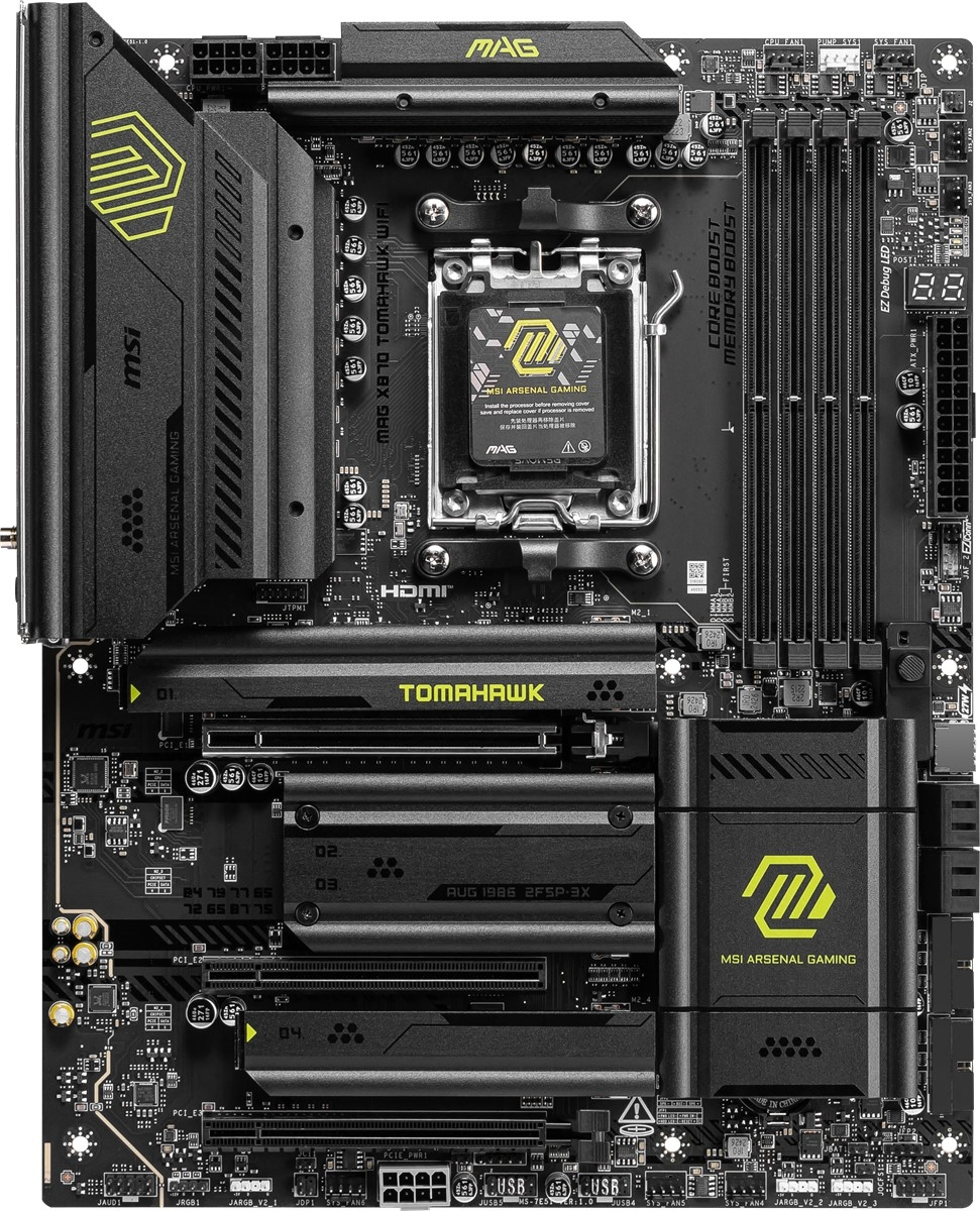 MSI MAG X870 TOMAHAWK WIFI DDR5 AMD X870 Soket DDR5 8400+(OC)MHz ATX Gaming (Oyuncu) Anakart