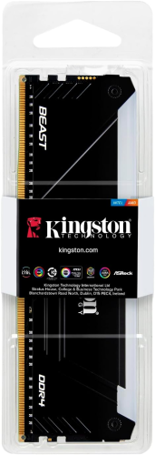 Kingston Beast KF432C16BB2A/8TR RGB 8GB (1x8) DDR4 3200Mhz CL16 Siyah Gaming RAM (Bellek)