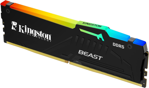Kingston Beast KF556C36BBEA-8TR RGB 8GB (1x8) DDR5 5600Mhz CL36 Siyah Gaming RAM (Bellek)