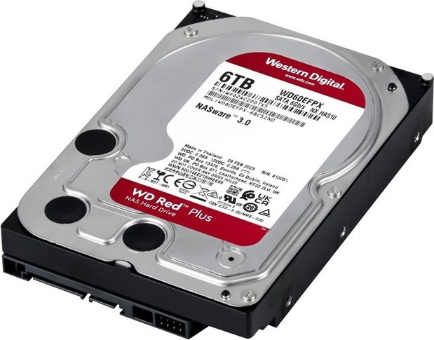 WD Red Plus WD60EFPX 6TB 5400RPM 256MB SATA3 Harddisk