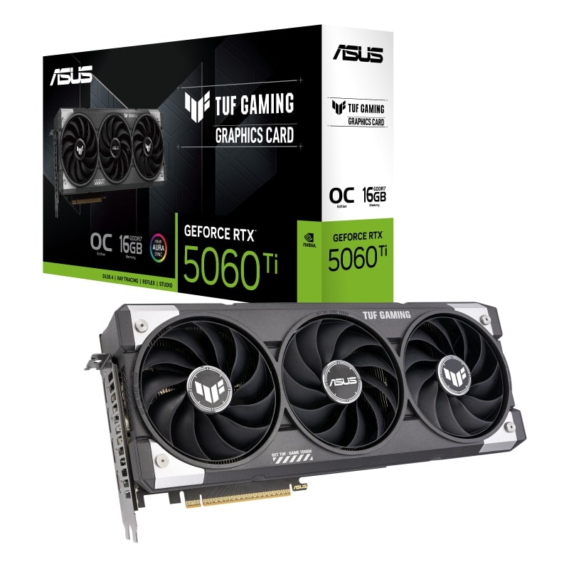ASUS TUF Gaming GeForce RTX 5060Ti OC 16GB TUF-RTX5060TI-O16G-GAMING GDDR7 128Bit OC Gaming (Oyuncu) Ekran Kartı