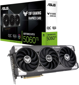 ASUS TUF Gaming GeForce RTX 5060Ti OC 16GB TUF-RTX5060TI-O16G-GAMING GDDR7 128Bit OC Gaming (Oyuncu) Ekran Kartı