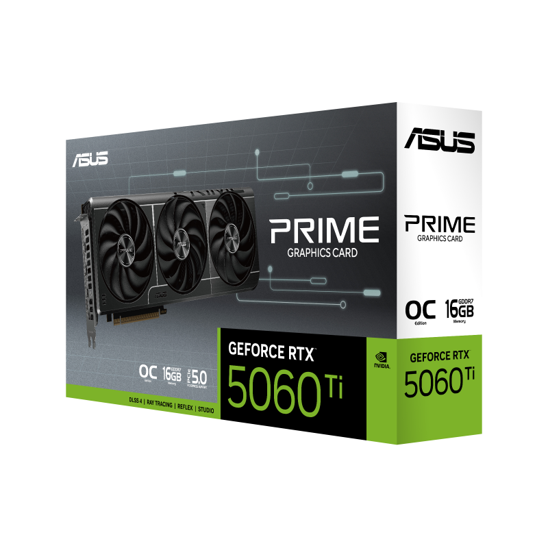 ASUS PRIME GeForce RTX 5060 Ti 16GB OC PRIME-RTX5060TI-O16G GDDR7 128Bit Gaming OC (Oyuncu) Ekran Kartı 