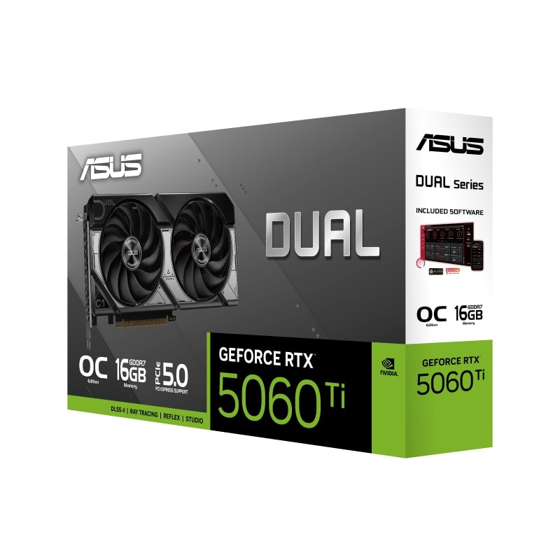 ASUS Dual GeForce RTX 5060 TI OC 16GB DUAL-RTX5060TI-O16G GDDR7 128Bit DX12 DLSS 4 Gaming (Oyuncu) Ekran Kartı