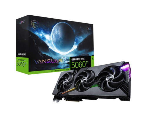 MSI GeForce RTX 5060TI 16G VANGUARD SOC 16GB G506T-16VGS GDDR7 128Bit DLSS 4 Gaming (Oyuncu) Ekran Kartı