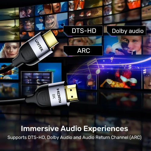 Unitek HDMI Kablo v2.1 8K&60Hz 1.5Mt (C11086GY01-1.5M)