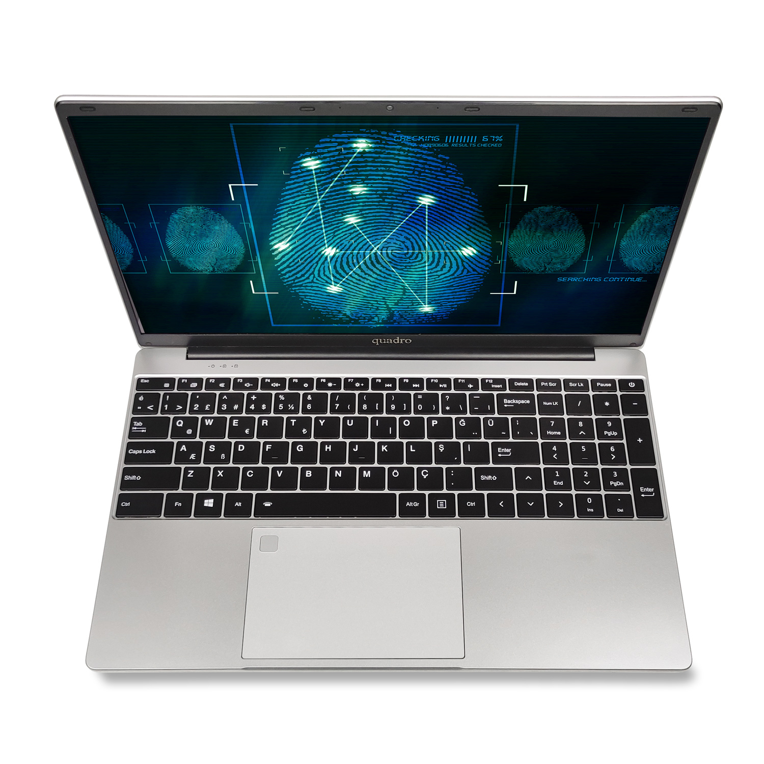 Quadro Novabook XU16125-1650F Core CI5-1245U 16GB RAM 512GB SSD Freedos 15.6″ FHD Taşınabilir Bilgisayar Parmak Izi Okuyucu