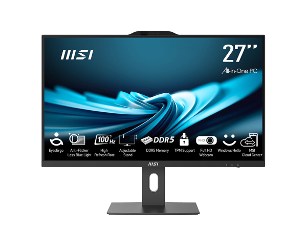 MSI PRO AP272P 14M-841XEU 27 FHD 16:9 (1920X1080) I3-14100 8GB DDR5 256GB SSD FDOS SIYAH AIO PC