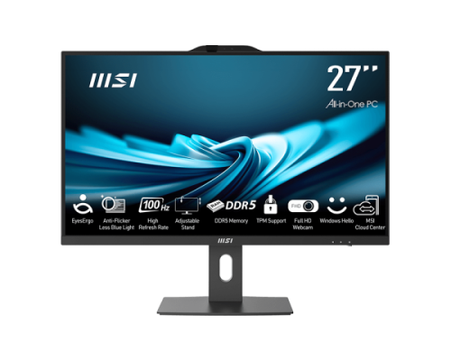 MSI PRO AP272P 14M-841XEU 27 FHD 16:9 (1920X1080) I3-14100 8GB DDR5 256GB SSD FDOS SIYAH AIO PC