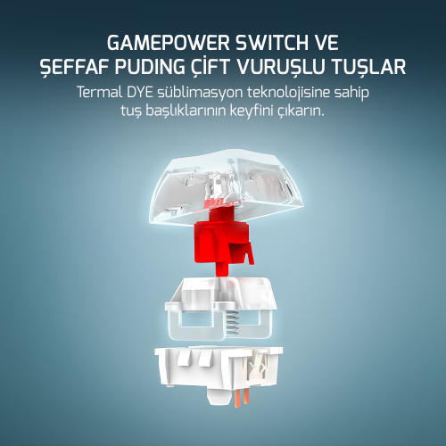 GamePower Sense TKL RGB Wireless/Bluetooth/Kablolu Mekanik Red Switch Gaming Klavye