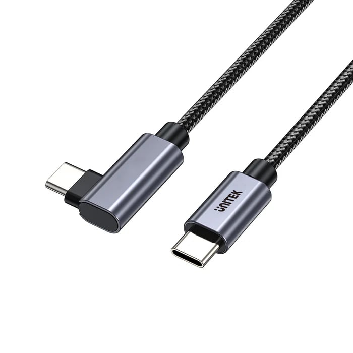 Unitek Type-C to Type-C (100W) 3Mt 90° Açı Hızlı Şarj Kablosu (C14123BK-3M)