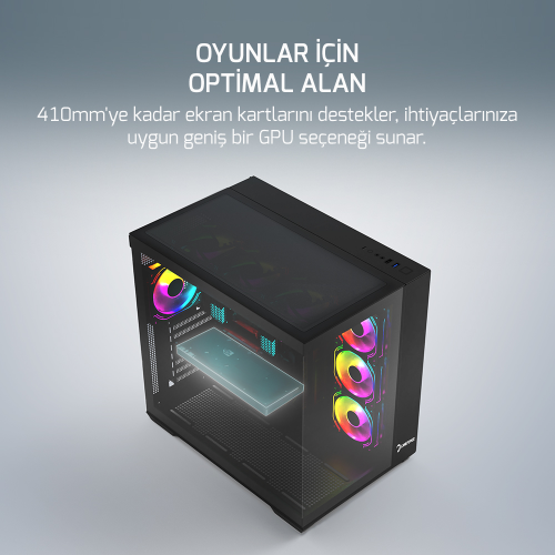 GamePower Warcry Prism 4xARGB Fan Cam ATX Gaming Kasa