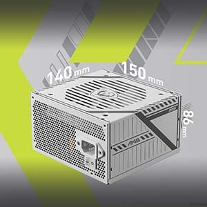 MSI MAG A650BNL WHITE 650W 80 Plus Bronze 120mm Fan Power Supply