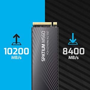 MSI Spatium M560 1 TB 10300/8700MB/s PCIe Gen5.0 NVMe M.2 SSD Disk