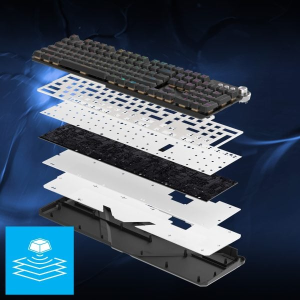 MSI STRIKE 600 Kailh Midnight Pro Silent Tactile Switch RGB Hotswap Mekanik Klavye
