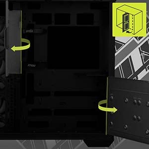 MSI MAG PANO 100R PZ Black 4x120mm ARGB Fan USB 3.2 Micro-ATX Tower Gaming (Oyuncu) Kasa